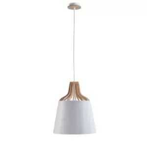 Ivone Dome Pendant Ceiling Light White, 38cm, 1x E27
