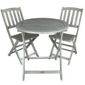 Charles Bentley FSC Acacia Washed Wood Bistro Set FSC Acacia Hardwood