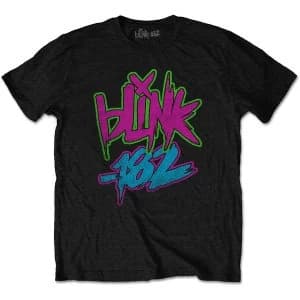 Blink-182 - Neon Logo Unisex Large T-Shirt - Black