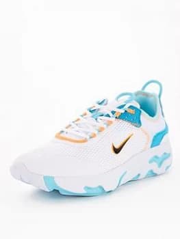 Nike Junior React Live Trainers - White/Orange, White/Orange, Size 3