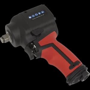 Sealey SA6002S Stubby Twin Hammer Air Impact Wrench 1/2" Drive