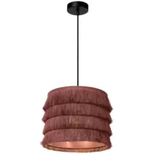 Lucide EXTRAVAGANZA TOGO - Pendant Light - Ø25cm - 1xE27 - Pink