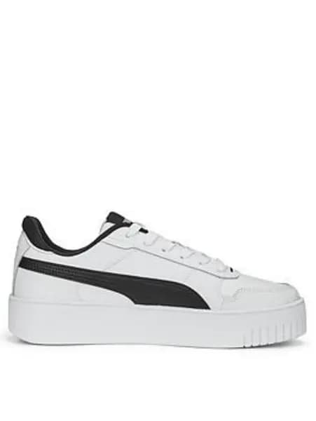 Puma Carina Street Trainers - White/Black, Size 8, Women