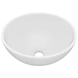 VidaXL Luxury Ceramic Round Bathroom Basin - Matt White