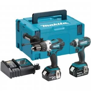 Makita DLX2145 18v Cordless LXT Combi Drill Impact Driver Kit 2 x 5ah Li ion Charger Case