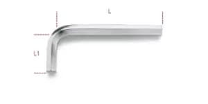 Beta Tools 96 1.3mm Offset Hexagon Key Wrench Chrome-plated 000960014