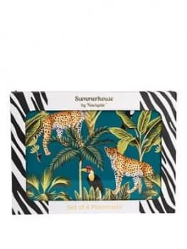 Summerhouse By Navigate Madagascar Cheetah Placemats ; Set Of 4