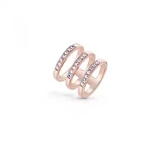 Ladies Guess Rose Gold Plated G Colors Ring Size N