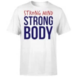 Strong Mind Strong Body T-Shirt - White - 3XL