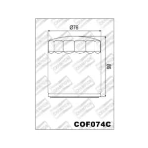 OIL FILTER CHROME COF074C - HF174C - COF074C - Champion