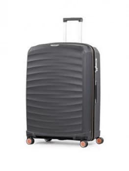 Rock Luggage Sunwave NT02801 8 Wheel Large Charcoal Suitcase