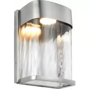 Loops - Outdoor IP44 Wall Light Painted Brushed Steel LED 14W d00622