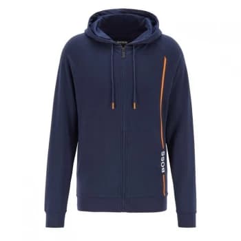 Hugo Boss Fashion Zip Through Hoodie Navy/Orange 402 Size L Men