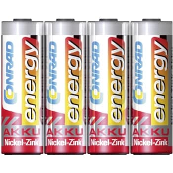 Conrad Energy Rechargeable AA Battery (x4 ) NiZn 1.6V
