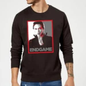 Avengers Endgame Black Widow Poster Sweatshirt - Black