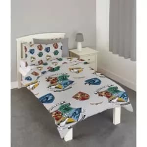 Harry Potter - Gryffindor Ravenclaw Hufflepuff and Slytherin Reversible Duvet Cover Set Bedding Bed Set - Multicoloured