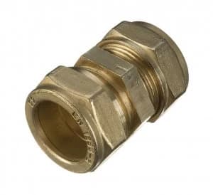 Wickes Brass Compression Coupling - 28mm