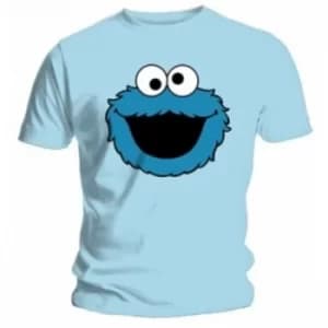 Sesame Street Coookiehead Lgt Blue T Shirt: Small