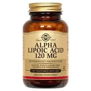 Solgar Alpha Lipoic Acid 120mg Vegetable Capsules 60 Vegicaps