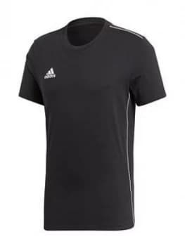 adidas Mens Core 18 Tee, Black, Size S, Men