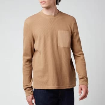 Ted Baker Mens Zaplan Long Sleeve Top - Brown - 3/M