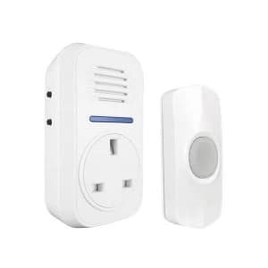 Uni-Com Smart Plug-Through Flashing Door Chime