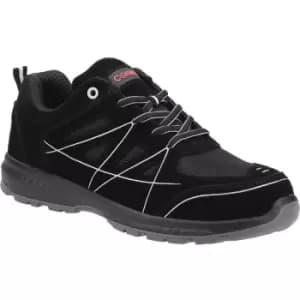 Centek Mens Suede Safety Shoes (10 UK) (Black) - Black