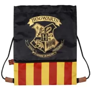 Harry Potter Hogwarts Drawstring Bag (One Size) (Black/Red/Yellow)