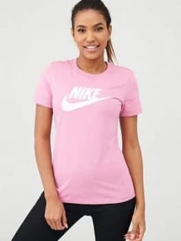 Nike NSW Essential Icon Futura Tee - Flamingo , Flamingo, Size 2XL, Women