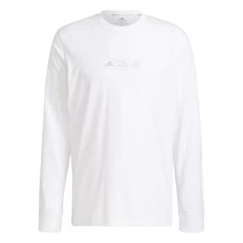 adidas Long Sleeve Graphic T-Shirt Mens - White
