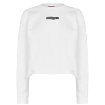 Hugo Boss Logo Box Crew Neck Sweatshirt White Size L Men