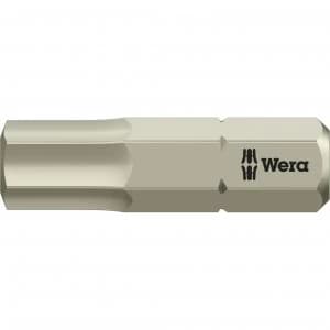 Wera Torsion Stainless Steel Hexagon Screwdriver Bit 6mm 25mm Pack of 1