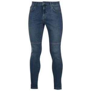 Nimes Tape Skinny Jeans Mens - Mid Blue Wash