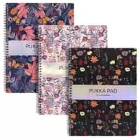 Pukka Pad Bloom A4 Plus Jotta Book, Ruled 160 Pages - Assorted Designs (3 Pack)