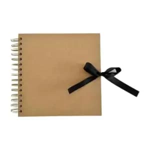 All Purpose Scrapbook with Ribbon Tie 8x8 Inch, Kraft