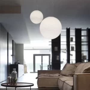 Mapa 1 Light Globe Ceiling Pendant White