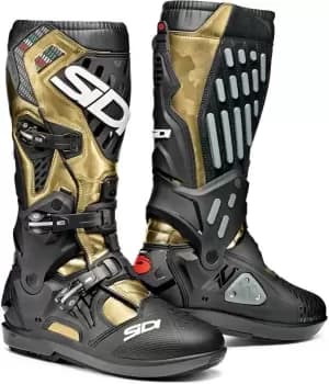 Sidi Atojo SRS Camo Motocross Boots Black Gold