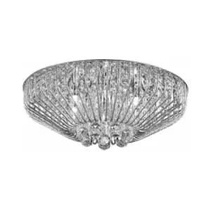 Impex Carlo 6 Light Flush Gold Ceiling Fitting