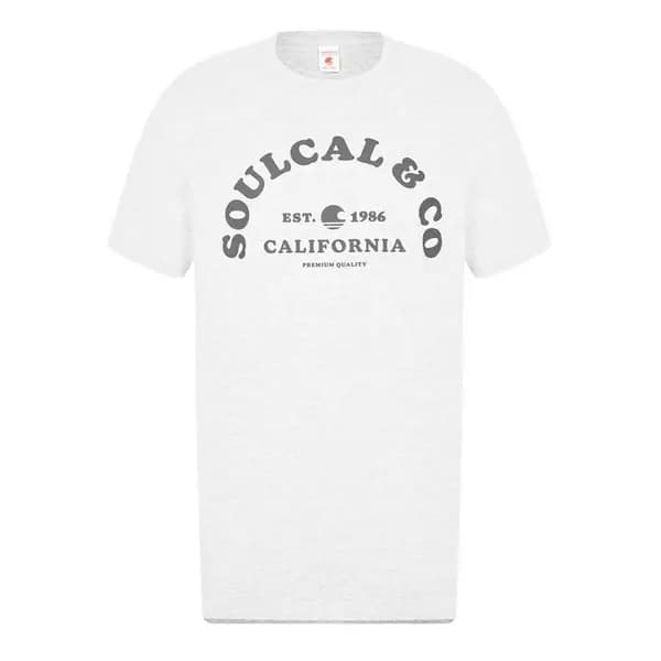 SoulCal Large Logo T Shirt Mens - Grey XL