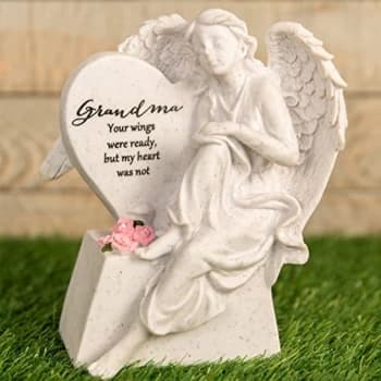 Thoughts Of You Graveside Angel & Heart - Grandma