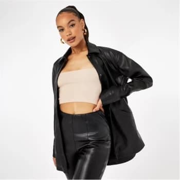 Firetrap PU Shacket - Black