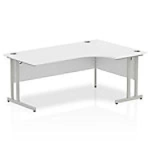 Impulse Cantilever 1800 Right Hand Crescent Desk White