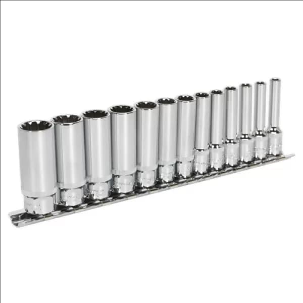 Genuine SEALEY AK69813D Socket Set 13pc Deep 1/4Sq Drive Total Drive®