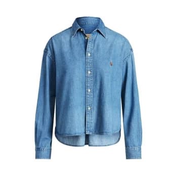 Polo Ralph Lauren Crop Denim Shirt - Zaia Wash