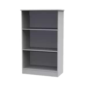 Sherwood Matt Grey 3 Compartments Freestanding Bookcase (H)1245mm (W)765mm (D)400mm