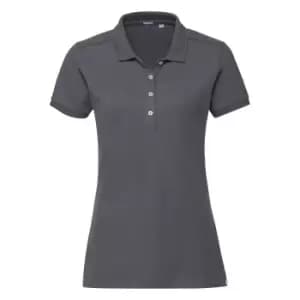Russell Womens/Ladies Stretch Short Sleeve Polo Shirt (M) (Convoy Grey)