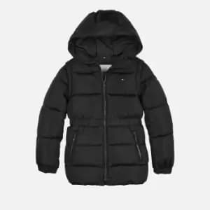 Tommy Hilfiger Girls Hooded Zip Off Sleeve Jacket - Black - 12 Years