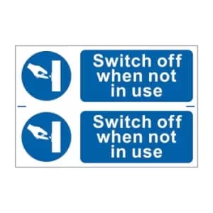 Spectrum Industrial Switch Off When Not in Use - PVC (300 x 200mm)