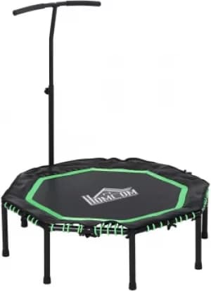 HOMCOM 45" Mini Hexagon Steel Frame Trampoline w/ Adjustable Handle Green