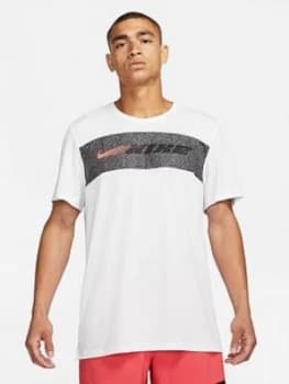 Nike Training Dry Superset Energy T-Shirt - White, Size L, Men